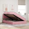 vidaXL Cama con almacenamiento Rosa 140 x 190 cm Terciopelo