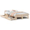 vidaXL Estructura de cama sin colch&oacute;n madera de pino maciza 120x200 cm