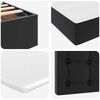 vidaXL Cama con almacenamiento Negro 120 x 190 cm Cuero sintético