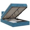 vidaXL Cama otomana con colch&oacute;n Azul Oscuro 120 x 190 cm Terciopelo