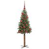 vidaXL &Aacute;rbol de Navidad Delgado con 150 LED con soporte Verde 150 cm