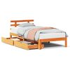 vidaXL Estructura de cama con cajones madera de pino marr&oacute;n 75x190 cm