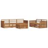 vidaXL Conjunto de sof&aacute;s de exterior 6 uds. Natural
