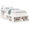 vidaXL Estructura de cama sin colch&oacute;n madera maciza blanca 75x190 cm