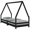 vidaXL Estructura de cama para ni&ntilde;os madera de pino negro 90x200 cm