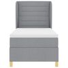 vidaXL Cama con Somier y Colch&oacute;n Gris Oscuro 90x190 cm de Tela tela