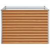 vidaXL Arriate elevado Marr&oacute;n Claro 98 x 100 x 68 cm Acero Galvanizado