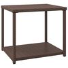 vidaXL Mesa auxiliar rat&aacute;n sint&eacute;tico marr&oacute;n 55x45x49 cm