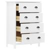vidaXL Aparador Hill 4 cajones madera maciza pino 79x40x110 cm
