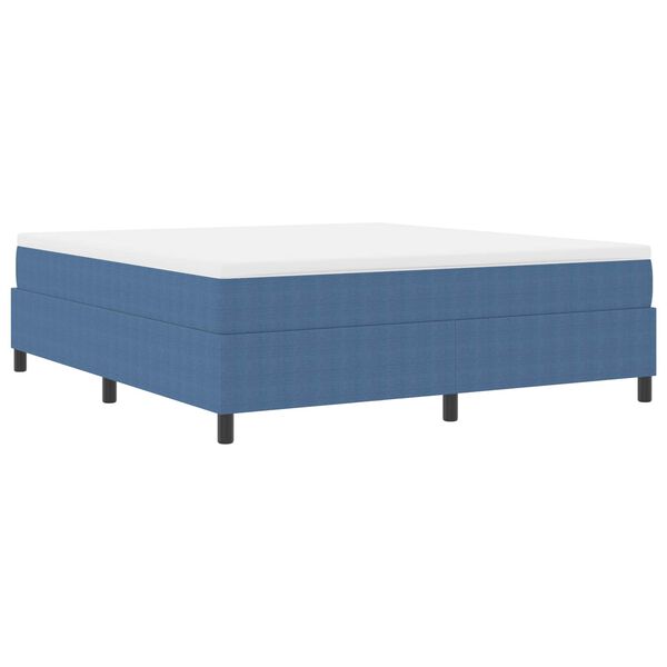 vidaXL Cama de plataforma Azul 180 x 200 cm Tela de Pana