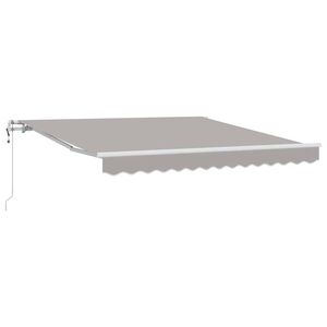 vidaXL Toldo retr&aacute;ctil Gris Claro 300 x 250 cm Tela y Aluminio