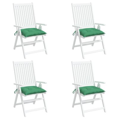 vidaXL Cojines de silla de jardín 4 uds tela Oxford verde 50x50x7 cm