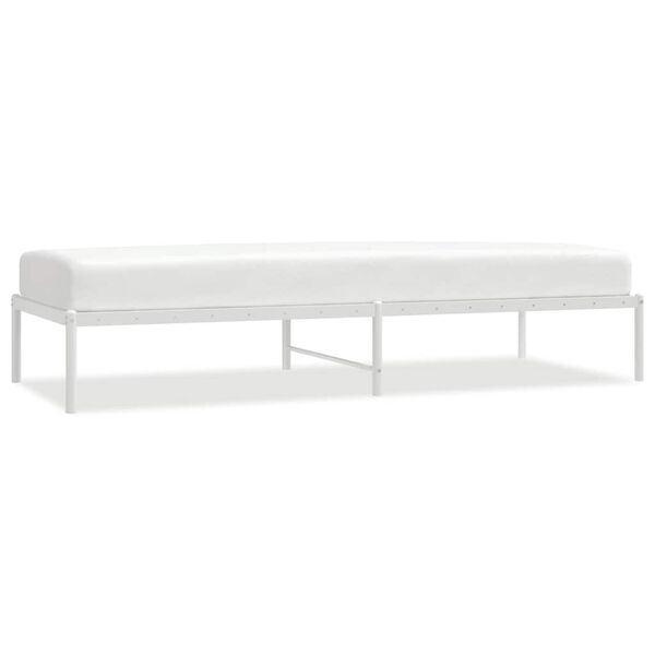 vidaXL Estructura de cama sin colch&oacute;n metal blanco 80x200 cm