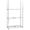 vidaXL Estanter&iacute;a de neum&aacute;ticos de 3 niveles acero plata 110x40x200 cm