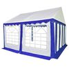vidaXL Carpa de jard&iacute;n de PVC azul y blanco 3x4 m
