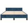 vidaXL Estructura de cama sin colch&oacute;n terciopelo azul oscuro 120x190cm