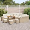 vidaXL Conjunto de sof&aacute; de jard&iacute;n 13 pcs Beige rat&aacute;n sint&eacute;tico