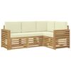 vidaXL Juegos de sof&aacute;s 4 pcs Blanco y Crema 191 x 132,5 x 73 cm
