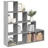 vidaXL Librer&iacute;a divisora 4 niveles madera gris Sonoma 131,5x29x131,5cm