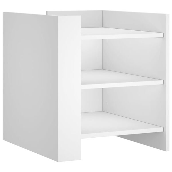 vidaXL Mesita de noche madera de ingeniería blanco 45x50x50 cm