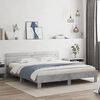 vidaXL Cama con cabecero madera ingenier&iacute;a gris hormig&oacute;n 200x200 cm