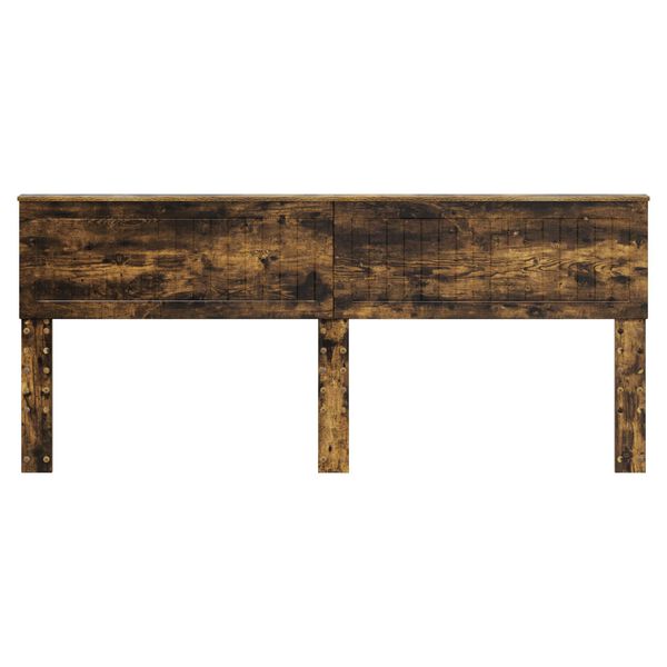 vidaXL Cabecero Roble ahumado 200 cm Madera contrachapada