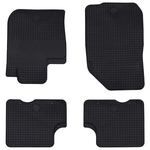 vidaXL Alfombrilla de Coche 4 pcs Negro Goma