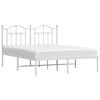 vidaXL Estructura cama sin colchón con cabecero metal blanco 140x200cm