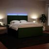 vidaXL Cama box spring con colch&oacute;n terciopelo verde oscuro 180x200 cm
