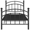 vidaXL Estructura de cama sin colch&oacute;n metal negro 100x200 cm
