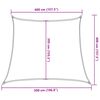vidaXL Toldo de vela trapecio HDPE naranja 160 g/m&sup2; 4/5x4 m