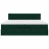 vidaXL Estructura de cama otomana con colch&oacute;n verde oscuro 200x200 cm