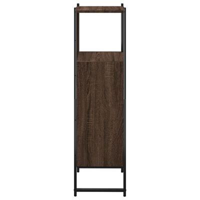vidaXL Armario de baño madera ingeniería marrón roble 33x33x120,5 cm