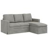 vidaXL Sof&aacute; Gris Claro 178 x 134 x 80 cm Terciopelo