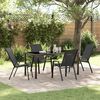 vidaXL Conjunto de Comedor de Jard&iacute;n 5 pcs Negro