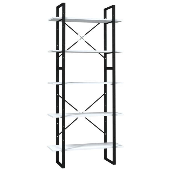 vidaXL Estantería 5 niveles madera de ingeniería blanca 80x30x175 cm