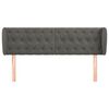 vidaXL Cabecero de terciopelo gris oscuro 163x23x78/88 cm