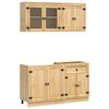 vidaXL Armario SKI 4 uds. Marr&oacute;n Miel Madera de pino macizo