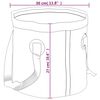 vidaXL Cubos plegables 2 unidades PVC negro 20 L