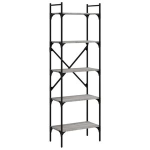 vidaXL Librer&iacute;a de 5 estantes madera gris Sonoma 56x31,5x174 cm