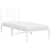 vidaXL Estructura cama sin colchón con cabecero metal blanco 80x200 cm