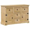 vidaXL Aparador Corona madera maciza de pino 112x40x75 cm
