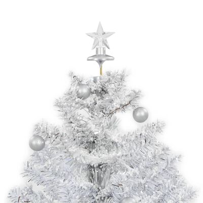 vidaXL Árbol de Navidad con nieve con base en paraguas blanco 75 cm