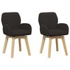 vidaXL Sillas de comedor giratorias 2 uds. Boucl&eacute; Negro