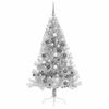 vidaXL &Aacute;rbol de Navidad Artificial Preiluminado Plateado 180 cm PET