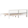 vidaXL Cama sin colch&oacute;n madera maciza de pino blanca 180x200 cm