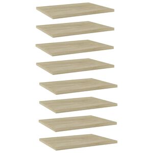 vidaXL Estante estanter&iacute;a 8 uds contrachapada roble Sonoma 40x30x1,5cm