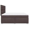 vidaXL Cama box spring con colch&oacute;n tela marr&oacute;n oscuro 200x200 cm