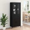 vidaXL Alacena Roble Negro 69,5 x 34 x 180 cm Madera contrachapada