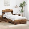 vidaXL Estructura de cama con cabecera Madera vieja 100 x 200 cm